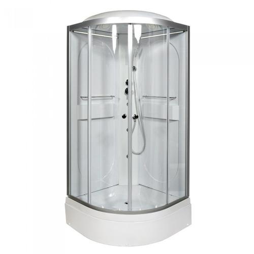 Душевая кабина Deto L 80х80 с гидромассажем, хром  L580LED+GM - 1