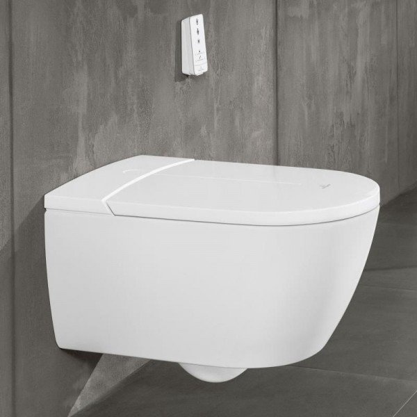 Унитаз подвесной Villeroy & Boch Viclean V0E100R1 альпийский белый, с функцией биде - 6