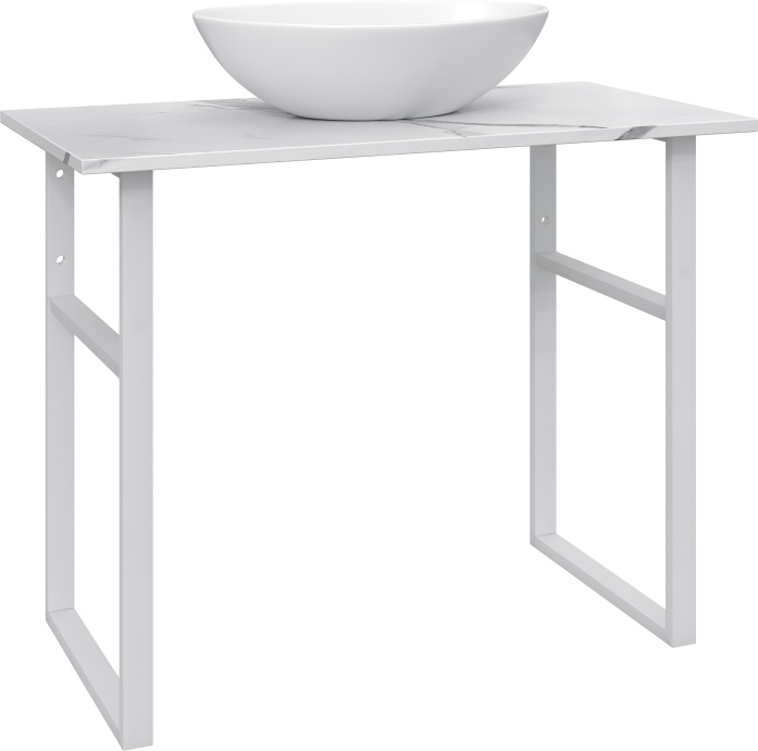 Мебель для ванной DIWO Элиста 100 белый мрамор, с раковиной Moduo 55 Leaf 555465 - 4