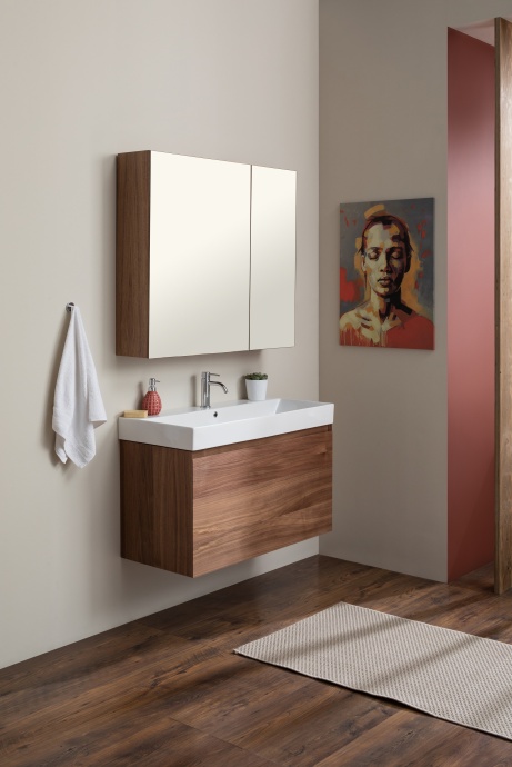 Зеркало-шкаф Aquanet Йорк 85 орех 203954 - 2