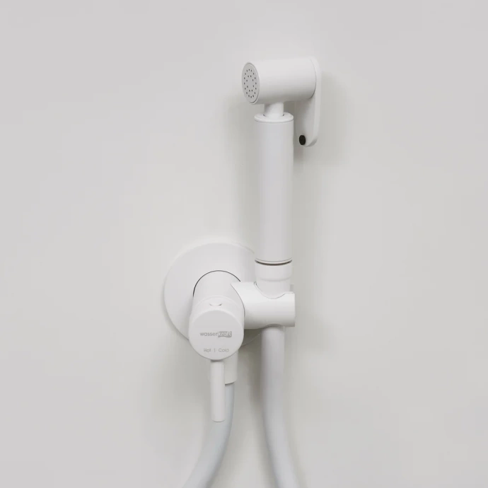 Гигиенический душ Wasserkraft со смесителем белый матовый A70538 - 3