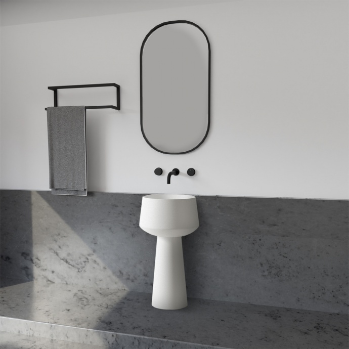 Раковина отдельностоящая ABBER Stein AS2508 белая матовая - 1