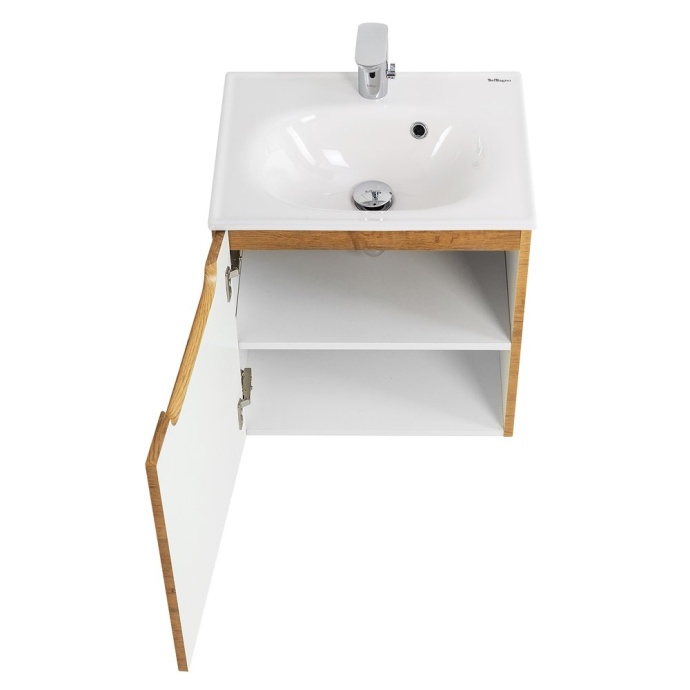 Тумба с раковиной BelBagno Etna 50 L светлое дерево - 6