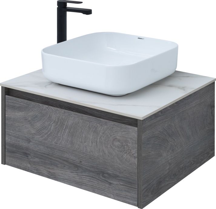 Тумба с раковиной STWORKI Карлстад 60 дуб рошелье, монте тиберио, с отверстием под смеситель в столешнице 425095 - 5