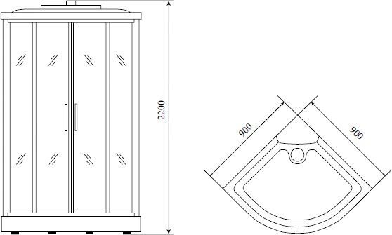 Душевая кабина Timo Standart T-1109 - 8