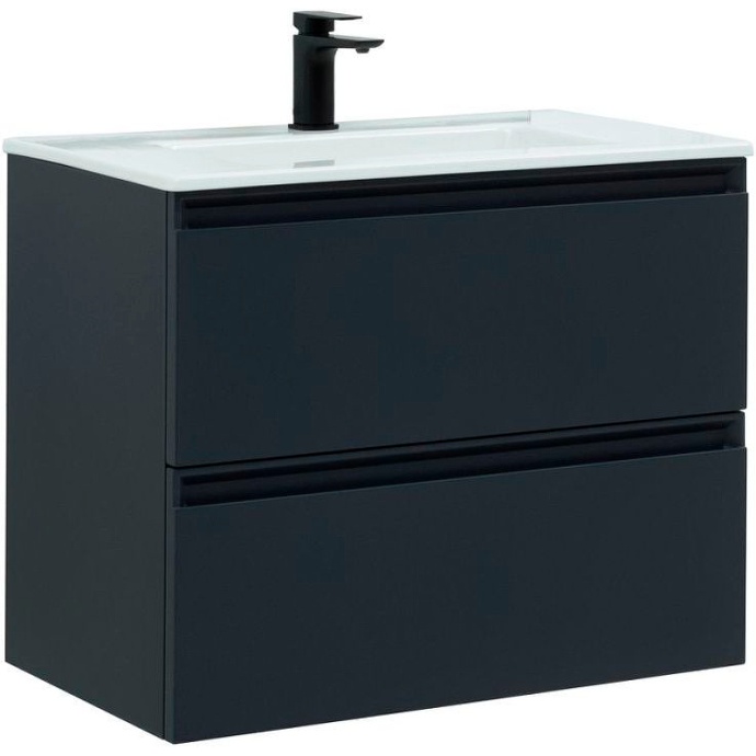 Тумба с раковиной Allen Brau Eclipse 80 черный матовый 1.E1002.AM - 2