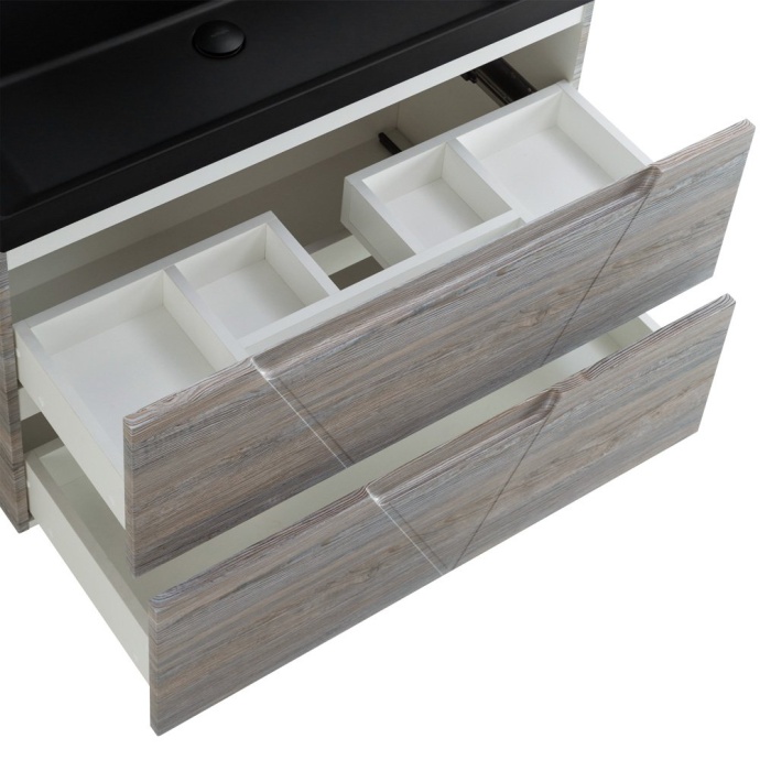 Тумба с раковиной BelBagno Vittoria 100 серый - коричневый - 4
