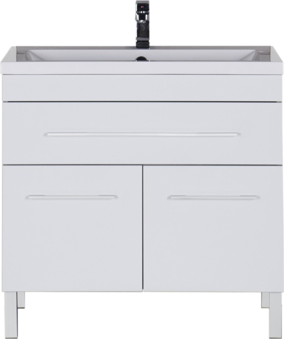 Тумба с раковиной Aquanet Верона 90 белая, 1 ящик, 2 двери 182708 - 2