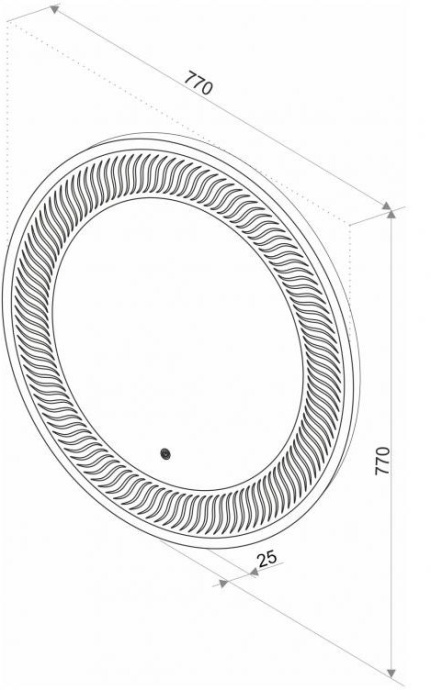 Зеркало Misty Стайл 77 с подсветкой ЗЛП58 - 3