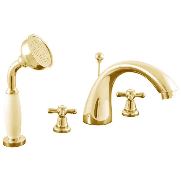 Смеситель на борт ванны Rav Slezak Morava золото MK169.5SZ - 0