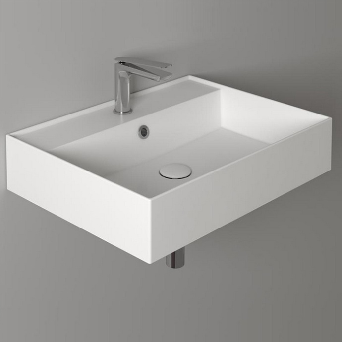 SIMAS AGILE Раковина подвесная 61х46 см, с переливом, с 1 отв под смеситель,цвет белый AG61 bi*1 - 0