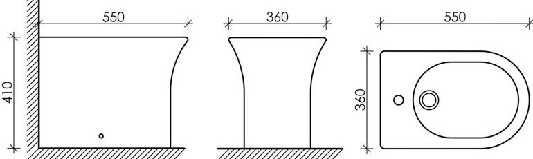 Биде напольное Ceramica Nova Star CN1906 - 8