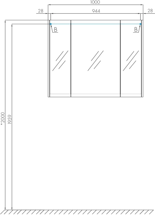 Зеркало-шкаф Aquaton Нортон 100 белый глянец 1A249302NT010 - 6