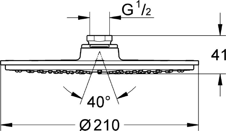 Верхний душ Grohe Rainshower Cosmopolitan 210 28368LS0 - 3