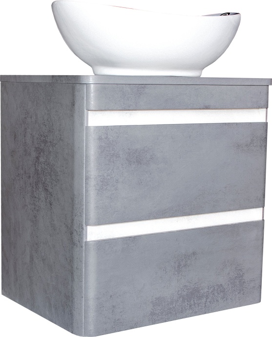 Тумба для комплекта Style Line Атлантика 70 Люкс Plus, подвесная, бетон тёмный СС-00002282 - 2