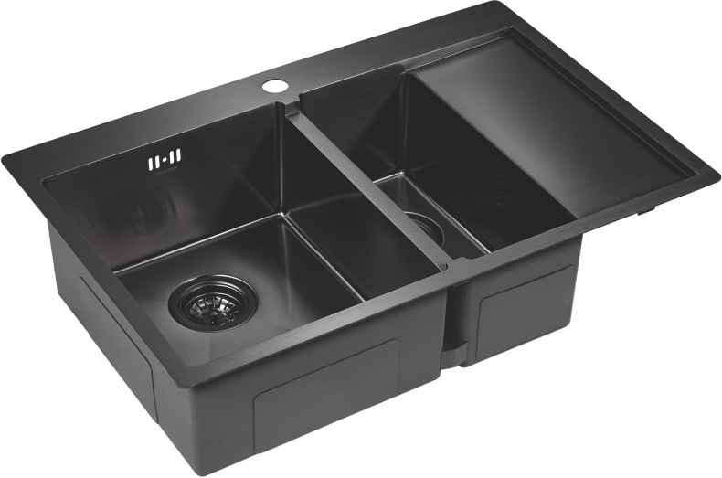 Мойка кухонная Paulmark Liga L 78 темный хром  PM227851-GML - 1