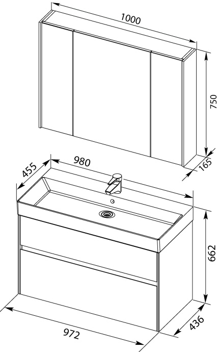 Мебель для ванной Aquanet Бруклин 100 - 11