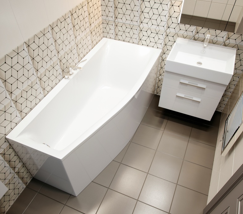 Ванна из искусственного камня Астра-Форм Скат 170x75, правая 01010015 - 2