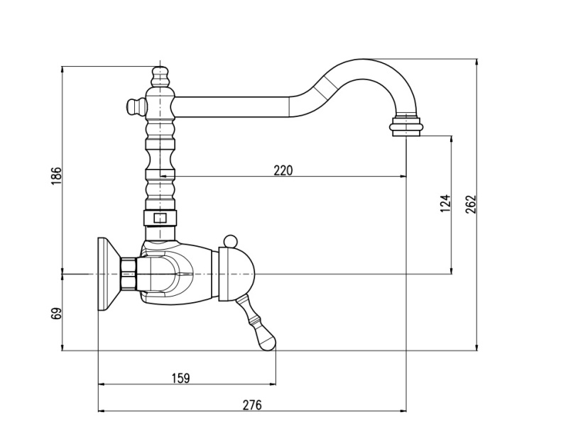 Смеситель для кухни Rav Slezak Labe хром L502.5/28 - 1