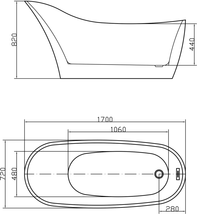 Акриловая ванна Swedbe Vita 8820 - 3