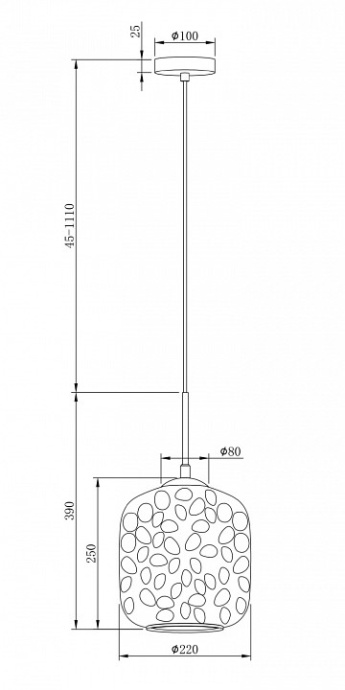 Подвесной светильник Maytoni Dolce MOD001PL-01CFL - 3
