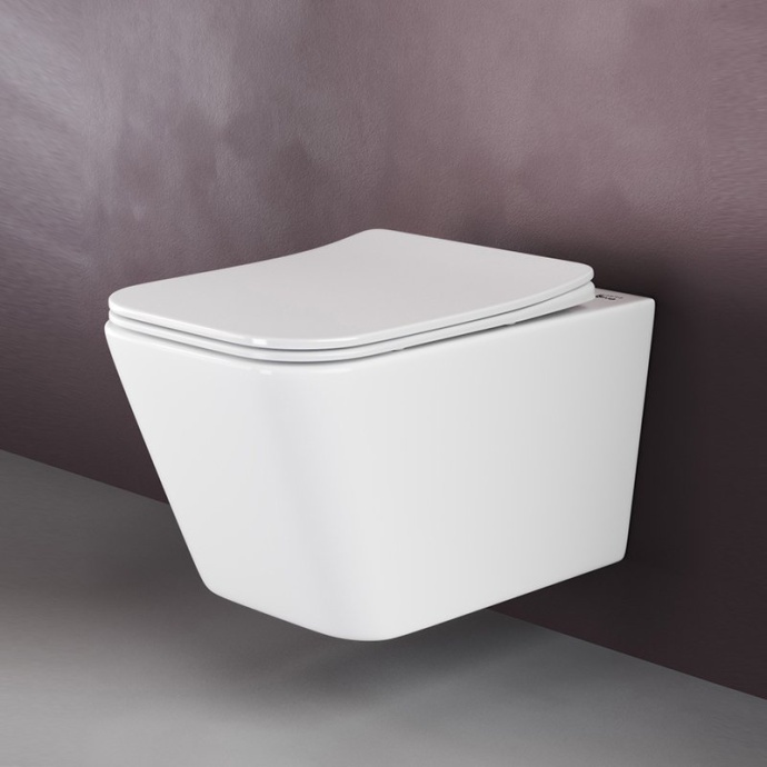 Унитаз подвесной Ceramica Nova Metric Rimless с микролифтом, безободковый CN3007 - 1