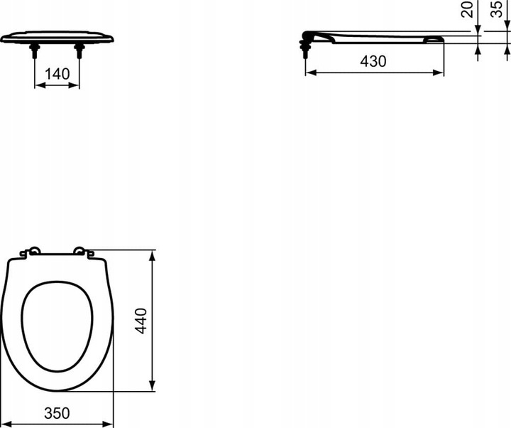 Сиденье для унитаза Ideal Standard San Remo  E759001 San Remo Крышкa - 3