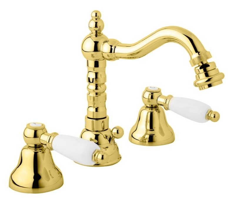 Смеситель для биде Cezares FIRST золото 24 карат  FIRST-BBS2-03/24-M - 1