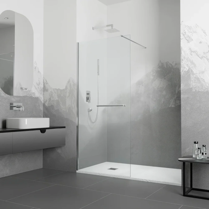 Душевая перегородка RGW Walk In WA-040 90х195 профиль хром стекло прозрачное 35104009-11 - 1