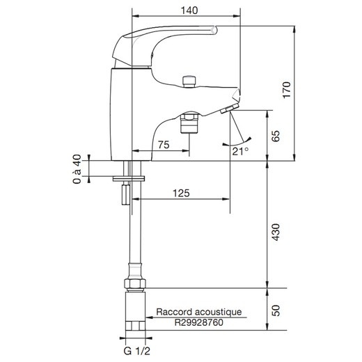 Смеситель на борт ванны Jacob Delafon Nateo хром E71250-CP - 1