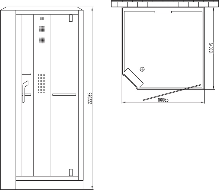 Душевая кабина Orans SR-89101RS черная, с баней 89101RB - 8