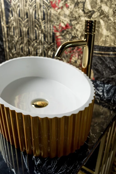 Раковина накладная Armadi Art Canale 50 глянец золото 878-G - 3