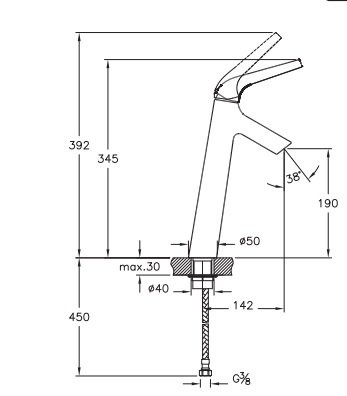 Смеситель для биде Vitra Nest Trendy хром  A42302EXP - 1