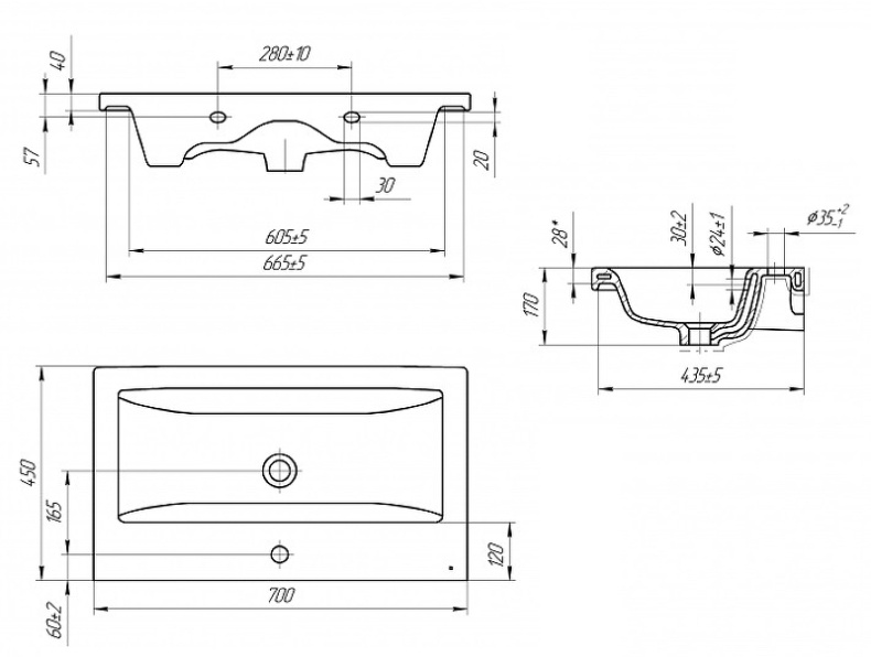 Раковина мебельная Style Line Como 70 белый ЛС-00000211 - 4