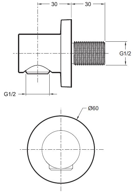 Шланговое подключение Jacob Delafon Modulo E8465-CP - 0