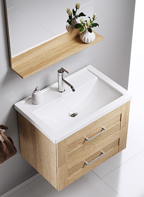 Тумба с раковиной Aqwella Foster 80 подвесная - 3