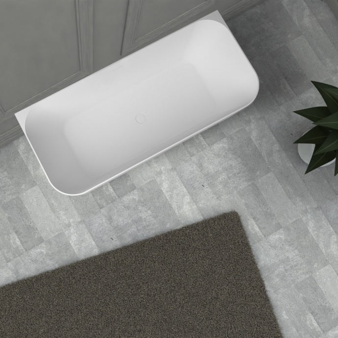 Ванна из искусственного камня ABBER Stein AS9617 белая матовая - 2