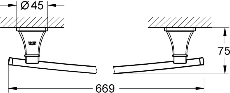 Полотенцедержатель Grohe Grandera 40629000 60 см - 1