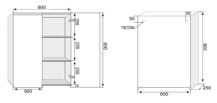 Шкаф Style Line Атлантика 60 старое дерево СС-00002223 - 4