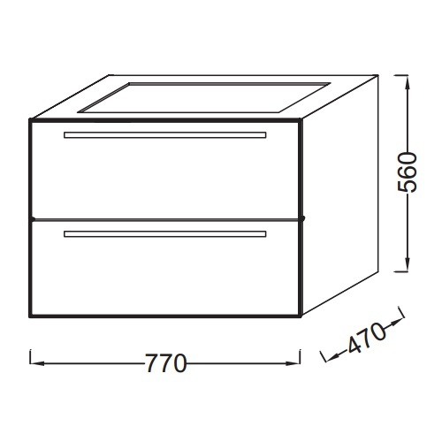 Тумба под раковину Jacob Delafon Struktura 77 см  EB1277-E13 - 1