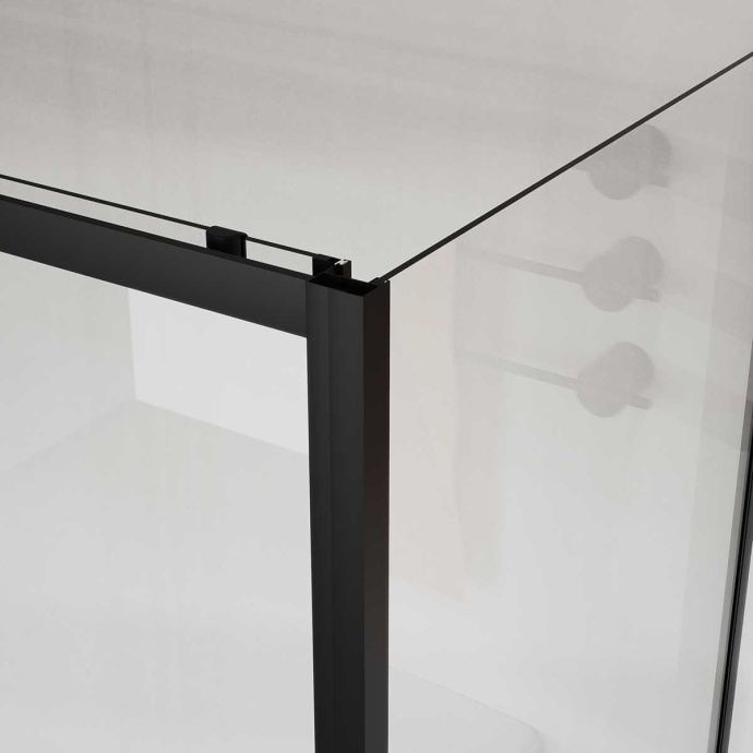 Душевой уголок Vincea City 120х90 профиль черный стекло прозрачное VSR-5CT9012CLB - 3