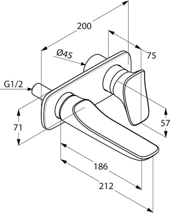 Смеситель Kludi Ambienta 532440575 внешняя часть - 1