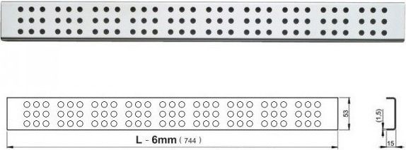 Решетка AlcaPlast Cube 750L глянцевая CUBE-750L - 1
