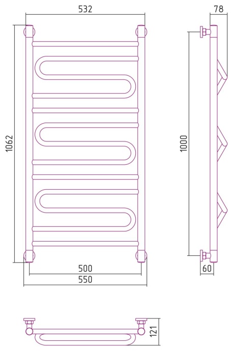 Полотенцесушитель водяной ДР 