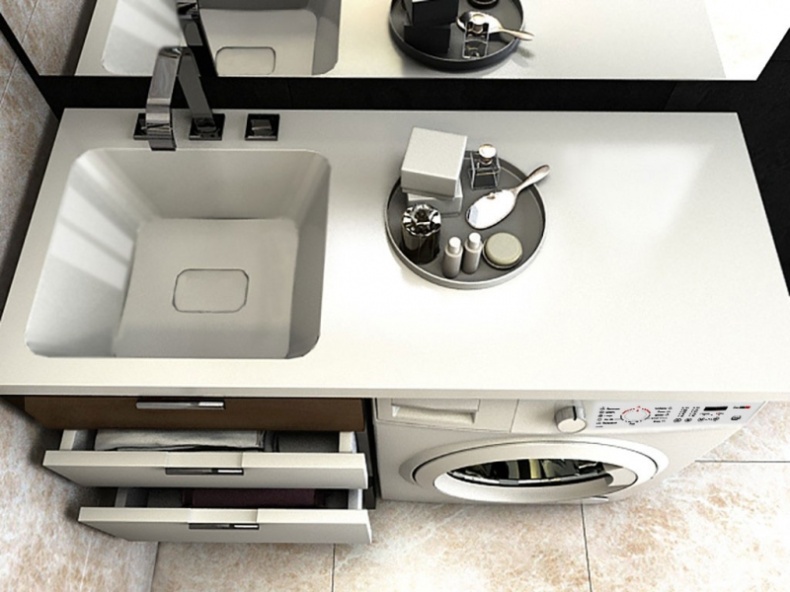 Раковина над стиральной машиной Stella Polar Kamilla 110 левая белый 4627173210041 - 2