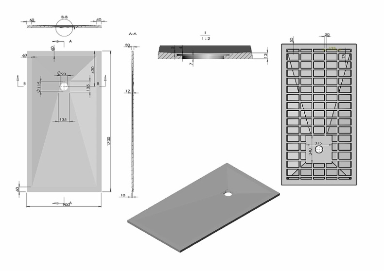 Поддон для душа Vincea 170х90 белый матовый VST-4SR9017W - 1