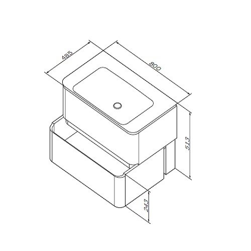 Тумба под раковину Am.pm Sensation 80 см  M30FHX0802TF - 3
