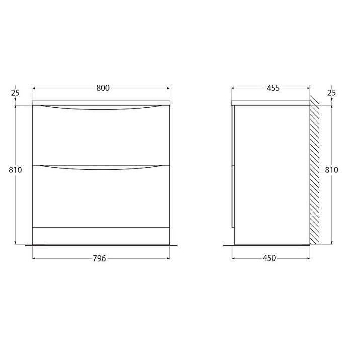 Тумба под раковину BelBagno Acqua 80 белый ACQUA-800-2C-PIA-BL - 6