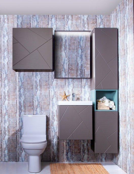 Мебель для ванной Бриклаер Кристалл 50 софт графит - 0