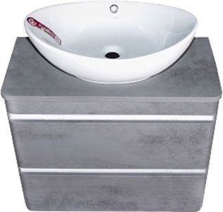 Тумба для комплекта Style Line Атлантика 80 Люкс Plus, подвесная, бетон темный СС-00002283 - 2